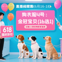 【云南618】狗衣服4号：金冠宝贝(16选1) 狗狗衣服